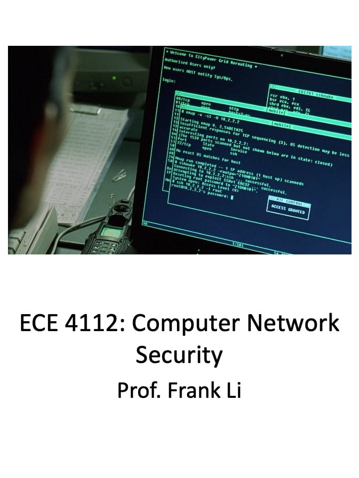 Fall2021 ECE4112: Computer Network Security