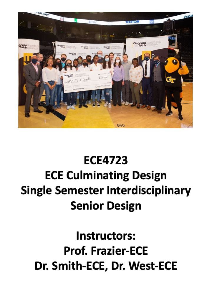 2022 Fall ECE4723: ECE Culminating Design Single Semester Interdisciplinary Senior Design