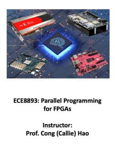 Spring 2023 ECE8893: Parallel Programming for FPGAs