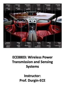 Spring 2024: ECE8803: Wireless Power Transmission and Sensing Systems