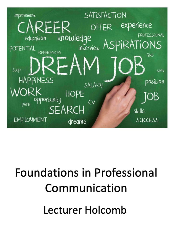 ECE2871: Foundations in Professional Communication